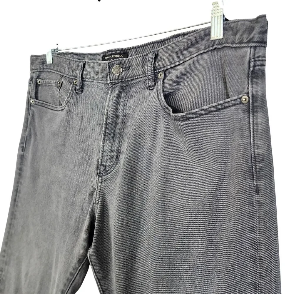 Banana Republic Mens Premium Performance‎ Stretch Jean Size 38X30 Flint Grey